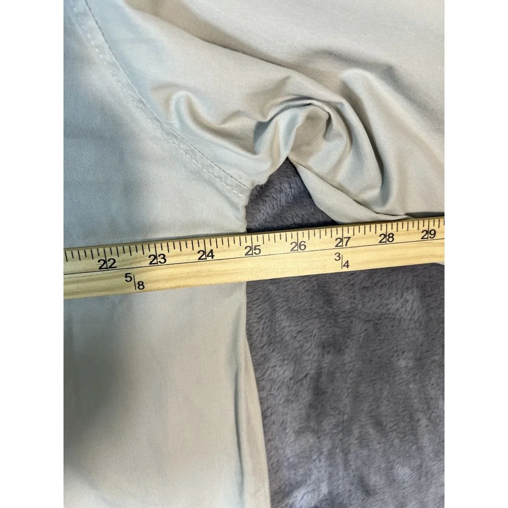 Levis Jeans Mens Large Long Sleeve Button Down Shirt Khaki Beige Cotton Twill L